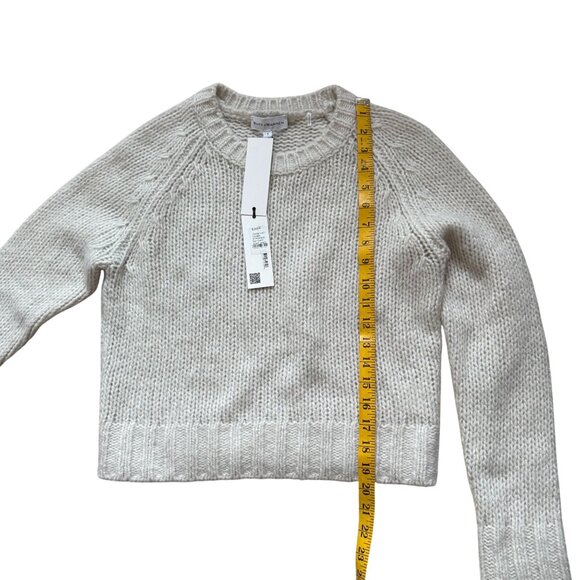 NWT White + Warren Loft Cashmere Shrunken Sweater Light Grey - Picture 3 of 11